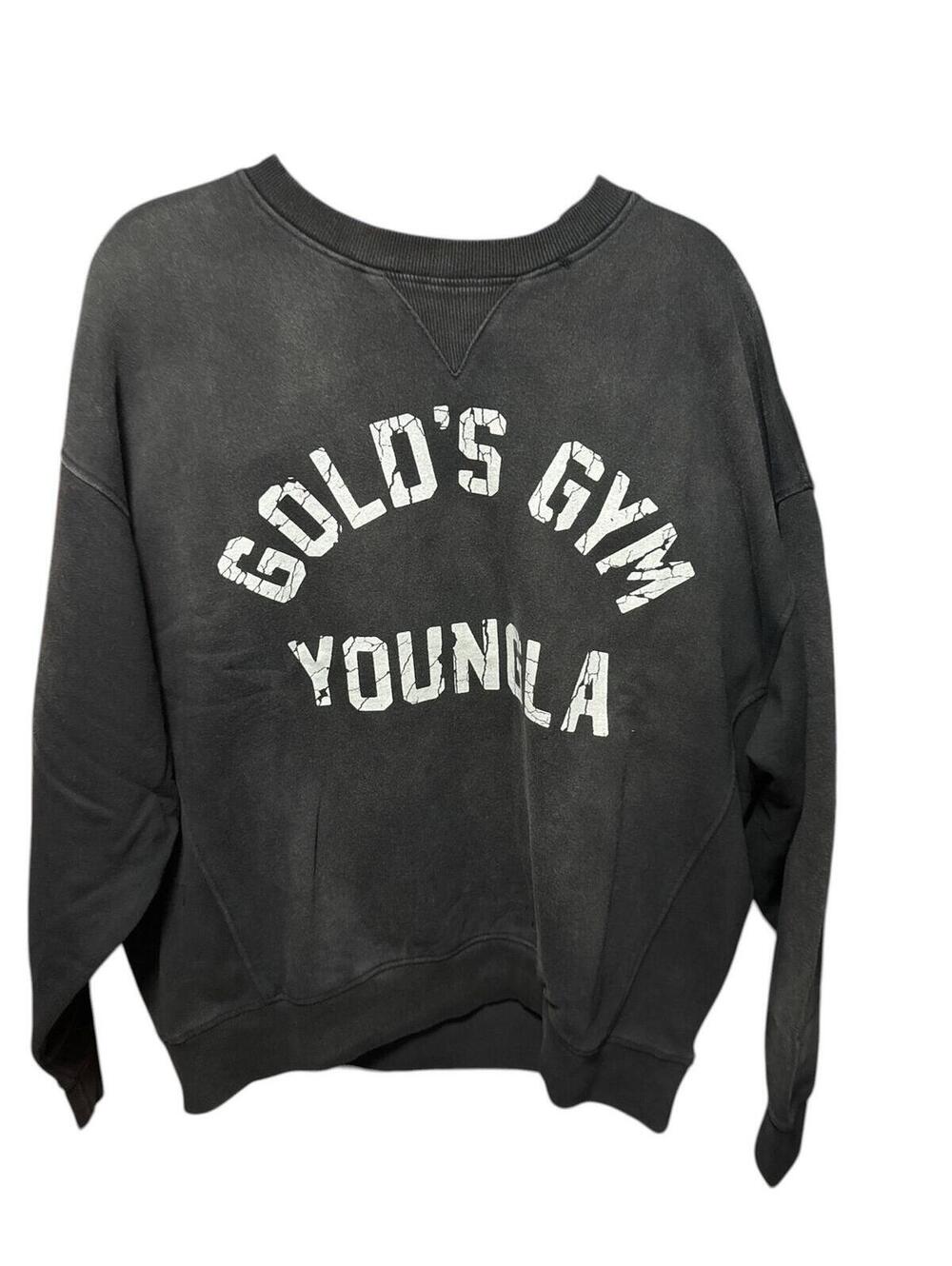 Gold's Gym Young LA Black Crewneck Sweatshirt